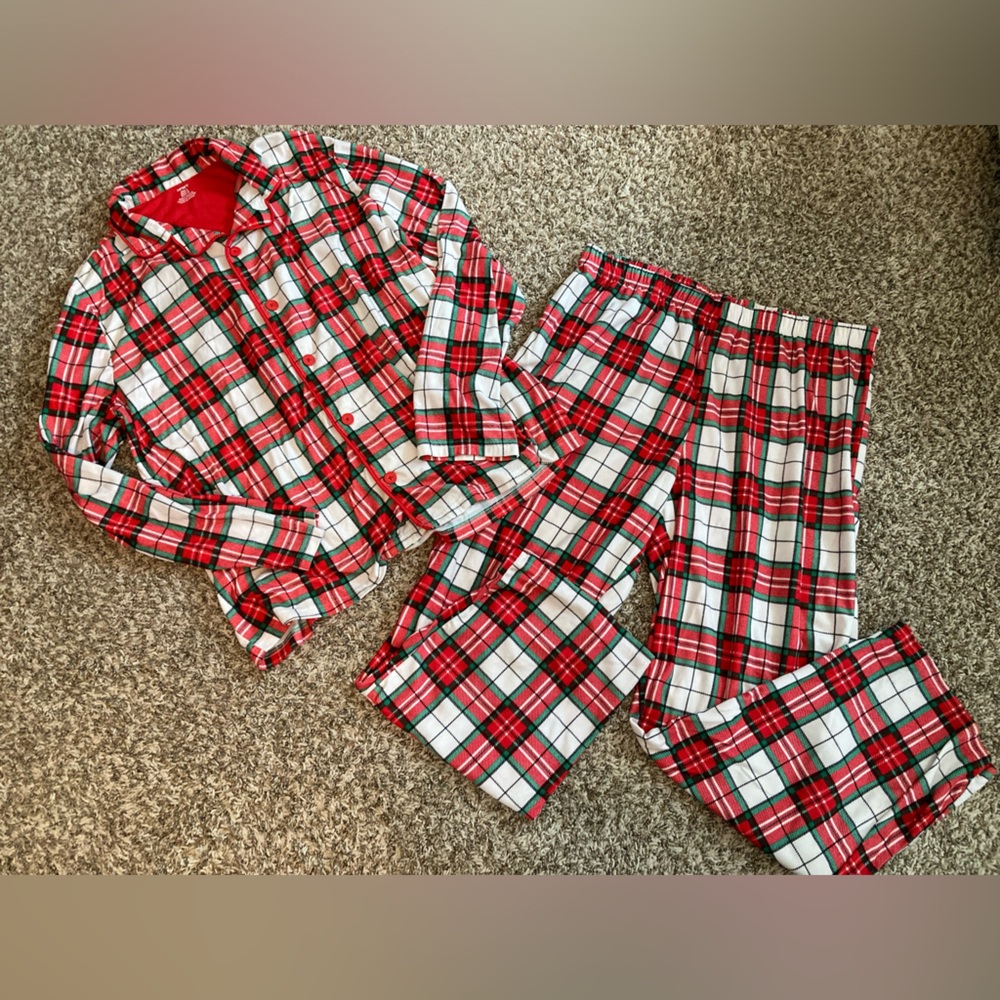 Plaid Christmas Pajamas Adult XL